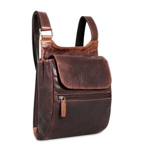 Jack Georges Voyager Collection Slim Crossbody Bag  7831 Brown